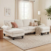Sectional Sofa, U Shaped Couch with Double Chaise, Pillow-top Armrests and Spring Cushions, 2200lb Capacity