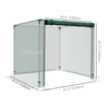 Galvanized Steel Crop Cage, Plant Protection Tent with Zippered Door, 4' x 4', Green