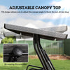 3-Person Porch Swing Chair, Patio Swing Bench with Adjustable Canopy, Removable Thicken Cushion and Weather Resistant Steel Frame for Outdoor, Garden, Poolside