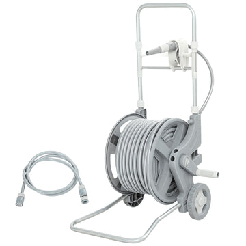 Hose Reel Cart with Wheels, 1/2