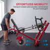 Soozier Leg Press Machine with Wheels and Calf Block, Adjustable Squat Machine for Home Gym, 1000 lbs Capacity