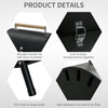 Outdoor Charcoal BBQ Grill, Tabletop Folding Barbecue Grill with Handle, 17.3