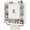 Bathroom Wall Cabinet, Medicine Cabinet Wall Mounted with Open and Hidden Storage Space for Bathroom, White
