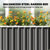 Galvanized Raised Garden Bed, Deep Rot Planter Box, Outdoor Garden Bed with Plant Labels, 5' x 2' x 2', Dark Grey