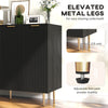 Modern Kitchen Storage Cabinet, Sideboard Buffet Cabinet with Adjustable Shelves for Kitchen Hallway, Black