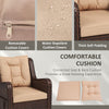 PE Rattan 360° Swivel Patio Chair with Cushion