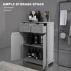 Bathroom Cabinet, Bathroom Storage Cabinet with 2 Drawers, Adjustable Shelf for Living Room, Entryway, Grey