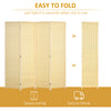 Woven Bamboo Room Divider, 4 Panel Folding Indoor Privacy Screens for Home Office, 71