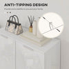 Shoe Cabinet, Shoe Storage Cabinet with Soft-Close Hinges and Adjustable Shelves, Holds 15-20 Pairs, High Gloss White