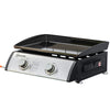 2 Burner Liquefied Gas Grill, Portable Tabletop BBQ Grill, for Camping, Picnic, Silver
