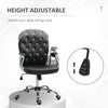 Office Chair, Comfortable Computer Desk Chair with Padded Seat and Adjustable Height, Tufted Back, Black