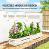 7.9 x 2 x 1ft Galvanized Raised Garden Bed Kit, Metal Planter Box with Safety Edging, Cream White