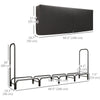 8ft Outdoor Firewood Rack with Cover, Adjustable Wood Storage Holder, Indoor Outdoor Log Rack