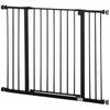 Pressure Fit Dog Gate Pet Barrier for stairs doorway, 29.9''- 42.1'' Width Black