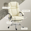 Massage Office Chair, Reclining Executive Office Chair with 6-Point Vibration, Footrest and High Back