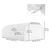 19.5' x 10' x 7.5' Tunnel Greenhouse with 3 Roll-Up Doors and Large Mesh Windows, Galvanized Steel Frame, Wind Resistant