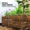 6' x 3' x 2' Raised Garden Bed, Galvanized Planter Box for Growing Flowers, Herbs and Vegetables, Brown