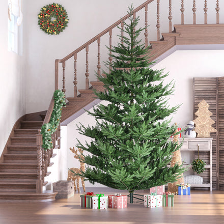 Sapin de Noël artificiel de 9 pi avec base en métal