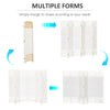 6 Panel Room Divider, 5.6 ft Tall Folding Privacy Screen, Wave Fiber Freestanding Partition Wall Divider for Home Office, White