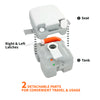 Outdoor Portable Travel Toilet Flushable Tank with Level Indicator  3 Way Pistol for Camping Boating Roadtripping 5.3 Gallon (20L)
