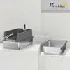 XL Stainless Steel Cat Litter Box for Big and Multiple Cats with High Wall Side, Scoop, Easy Cleaning & Odor Free