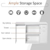 180° Rotating Home Office Corner Desk Storage Shelf Cabinet White