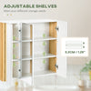 Wall Mounted Medicine Cabinet with Mirror Wall Mirror Cabinet with 3 Doors and Adjustable Storage Shelves White