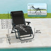 Folding Zero Gravity Chair, 5-Position Adjustable Outdoor Lounge Chair Recliner with Headrest, Black