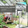 6' x 12' x 6.5' Walk-in Greenhouse, Polycarbonate Greenhouse with Adjustable Roof Vent, Base, Sliding Door, Charcoal Grey