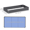 Galvanized Raised Bed, 8' x 4' x 1' Metal Planter Box, Outdoor Garden Box with Open Bottom for Flower Herb Vegetable