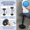 Swivel Standing Desk Chair, Backless Wobble Stool Chair, Adjustable Active Ergonomic Standing Stool with Rocking Motion