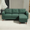 Sectional Sofa with Changeable Chaise Lounge, 3 Seat L-Shaped Sofa, Upholstered Couch for Small Space