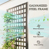 Galvanized Raised Garden Bed Planter Box with Trellis for Climbing Plant, Vegetable, Vine, 35