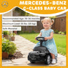 Qaba Mercedes-Benz C-Class Kids Ride On Car, Foot-to-Floor Sliding Walker with Under-Seat Storage, for 18-36 M, Black