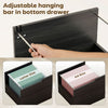 Filing Cabinet with File Drawer File Cabinet with Adjustable Shelf and 3 Drawers Black