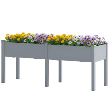 Wooden Raised Garden Bed with Legs, 72
