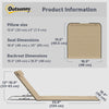 2 Pieces Beach Lounge Chair, Outdoor Folding Chaise Lounge Set w/ Pillow for Sunbath, Snap, Beige