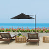 8.5FT Offset Patio Umbrella 360° Rotation Cantilever Parasol Outdoor Cantilever Roma Parasol Φ100.8