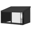 10' x 13' Outdoor Pergola, Wall Mounted Hardtop Lean-to Gazebo with 2 Curtains and 2 Nettings, UV Resistant, for Patio, Deck