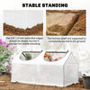 Portable Mini Tunnel Greenhouse Garden Warm House with 2 Windows Steel Frame PE Cover, 47