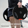 Soozier 1-Inch Weight Plates, Barbell Weights Set for Weightlifting and Strength Training, 2 x 11lbs + 2 x 5.5lbs