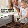 5' x 3' x 2' Raised Garden Bed, Galvanized Planter Box for Growing Flowers, Herbs and Vegetables Dark Brown Wood Effect