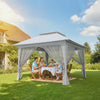 12' x 12' Foldable Pop-up Party Tent Instant Canopy Sun Shade Gazebo Shelter with Steel Frame