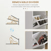 Slim Shoe Cabinet with 3 Flip Drawers and Adjustable Shelves, Narrow Shoe Cabinet for 15 Pairs of Shoes, White