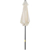 6.6FT Patio Umbrella, Outdoor Parasol with 6 Solid Ribs, Cream White