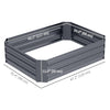 Galvanized Raised Garden Bed, 4' x 3' x 1' Outdoor Metal Planter Box, Raised Bed for Growing Flowers Herbs, Dark Grey