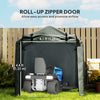 Outdoor Storage Shed, UV Resistant Bike Tent with Roll-up Zipper Door, Portable Shed for Bike, Motorcycle, Dark Grey