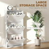 Shoe Storage Cabinet with 3 Flip Drawers, Narrow and Slim, 9-12 Pair of Shoes Organizer for Hallway, Entryway, White