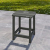 Outdoor Side Table, Adirondack Patio End Table for Garden, Pool, Backyard, Lawn, Beach, Indoor and Outdoor, Grey