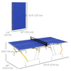 Soozier 9' x 5' Full Size Table Tennis Table, Folding Ping Pong Table with Paddles and Balls